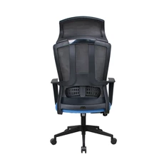 IRISOffice Astra kék/fekete ergonómikus, szövet-hálós irodai forgószék fej és háttámasszal