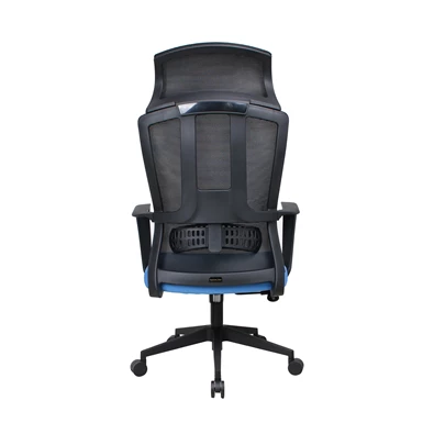 IRISOffice Astra kék/fekete ergonómikus, szövet-hálós irodai forgószék fej és háttámasszal
