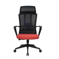 IRISOffice Astra narancs/fekete ergonómikus, szövet-hálós irodai forgószék fej és háttámasszal