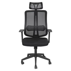 IRIS Office Felix fekete, ergonómikus, szövet-hálós irodai forgószék fejtámasszal IRIS Office Felix fekete, ergonómikus, szövet-hálós irodai forgószék fejtámasszal