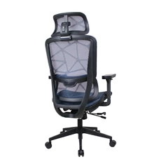 IRISOffice Helix kék ergonómikus, szövet-hálós irodai forgószék fej és háttámasszal
