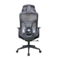 IRISOffice Mirage fekete ergonómikus, szövet-hálós irodai forgószék fej és háttámasszal