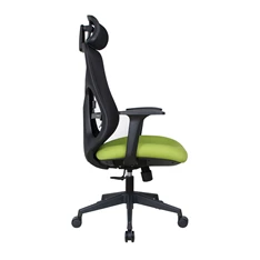 IRISOffice Mirage zöld/fekete ergonómikus,  szövet-hálós irodai forgószék fej és háttámasszal