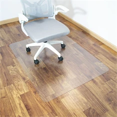 IRIS 100x140cm, 0,8mm vastag, áttetsző padlóvédő székalátét, kerekített sarkok, OEM