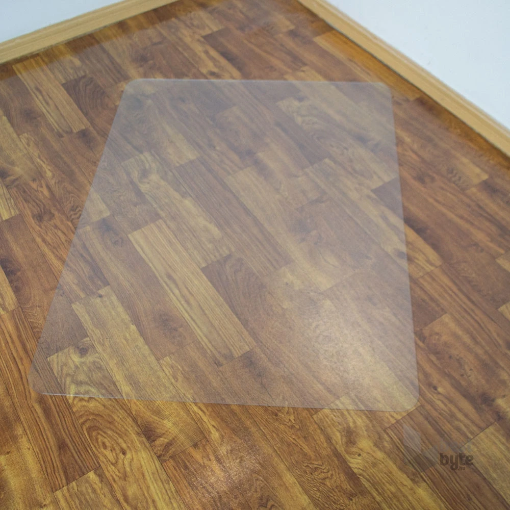 IRIS 100x140cm, 0,8mm vastag, áttetsző padlóvédő székalátét, kerekített sarkok, OEM