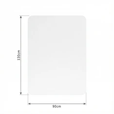 IRIS 90x130cm, 0,8mm vastag, áttetsző padlóvédő székalátét, kerekített sarkok, dobozban