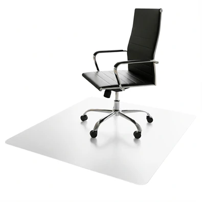 IRIS 90x130cm, 0,8mm vastag, áttetsző padlóvédő székalátét, kerekített sarkok, dobozban