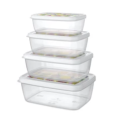 IRIS ARIA tárolódoboz szett 4 darabos, 400-550-850-1.200ml AP-9263