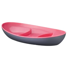 IRIS G-606 AURA OVAL DIVIDED kétszínű osztott tányér 17x27x5cm