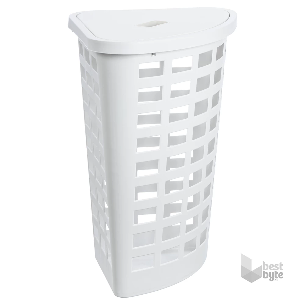 IRIS Boston Corner sarok szennyeskosár tetővel 54 literes, fehér 60170808