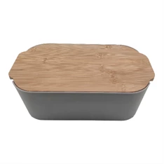 IRIS CT-009-W kenyér, ételtároló doboz bambusz fedéllel