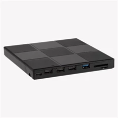 IRIS CUBE EXTERNAL külső DVD író, 8in1, USB 3.0, Read/write:CD/VCD/DVD, tálcás, DVD-RW, fekete