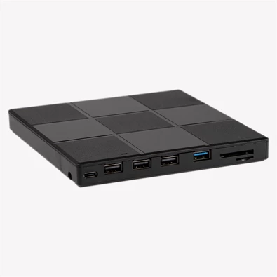 IRIS CUBE EXTERNAL külső DVD író, 8in1, USB 3.0, Read/write:CD/VCD/DVD, tálcás, DVD-RW, fekete