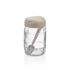 IRIS C-00171 Prizma üveg tároló kanállal 380ml, antracit, zöld vagy piros színű
