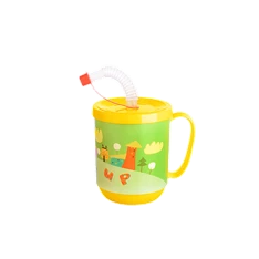 IRIS FUNNY bögre tetővel, szívószállal 350ml AP-9484