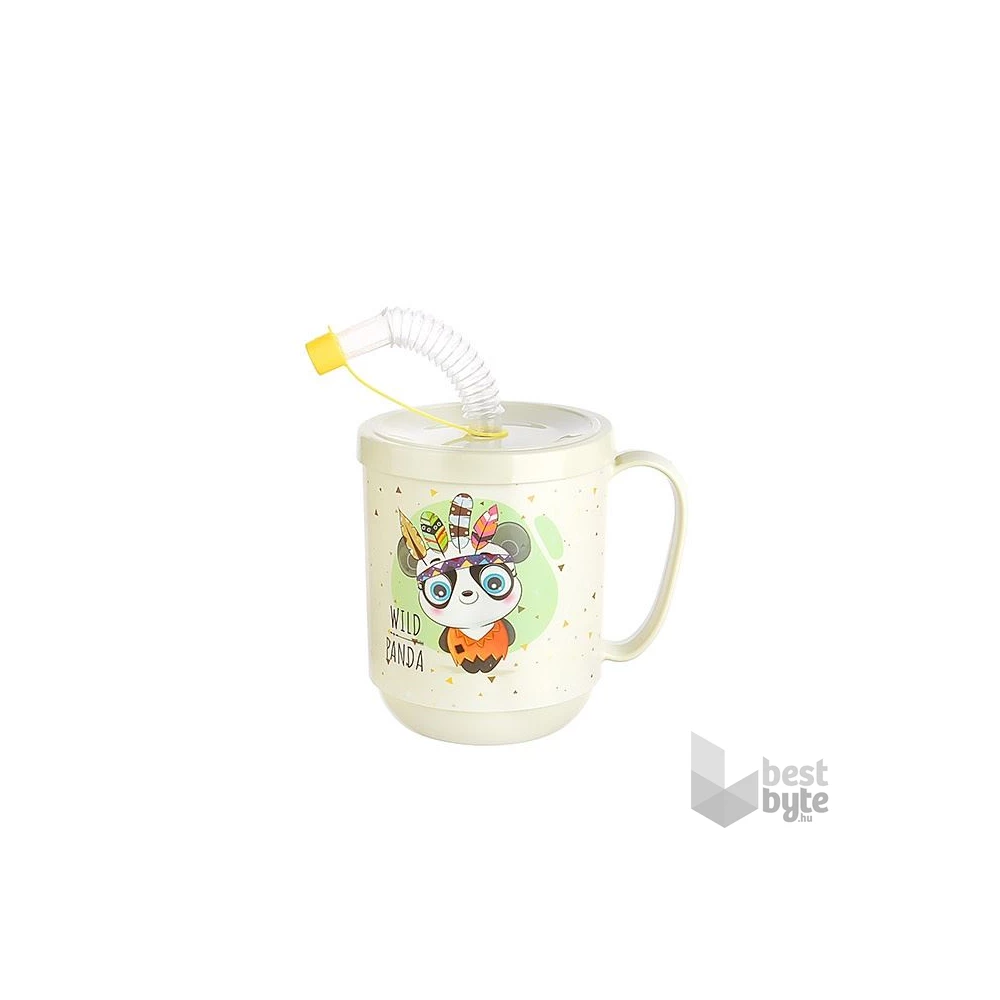 IRIS FUNNY bögre tetővel, szívószállal 350ml AP-9484