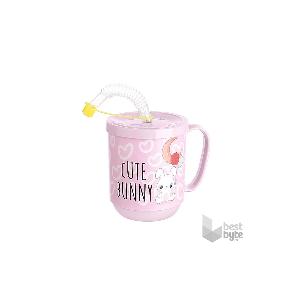 IRIS FUNNY bögre tetővel, szívószállal 350ml AP-9484