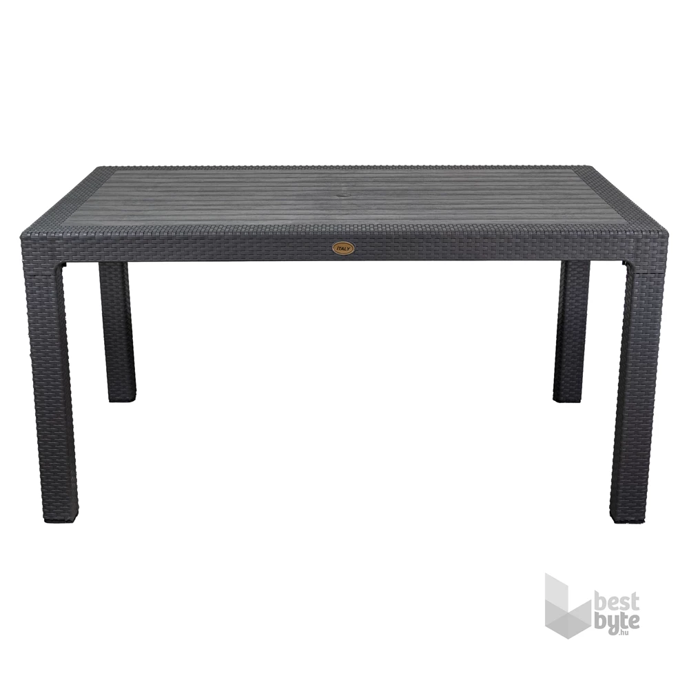 IRIS GF-210A ECO antracit műanyag kerti asztal rattan 90x150cm