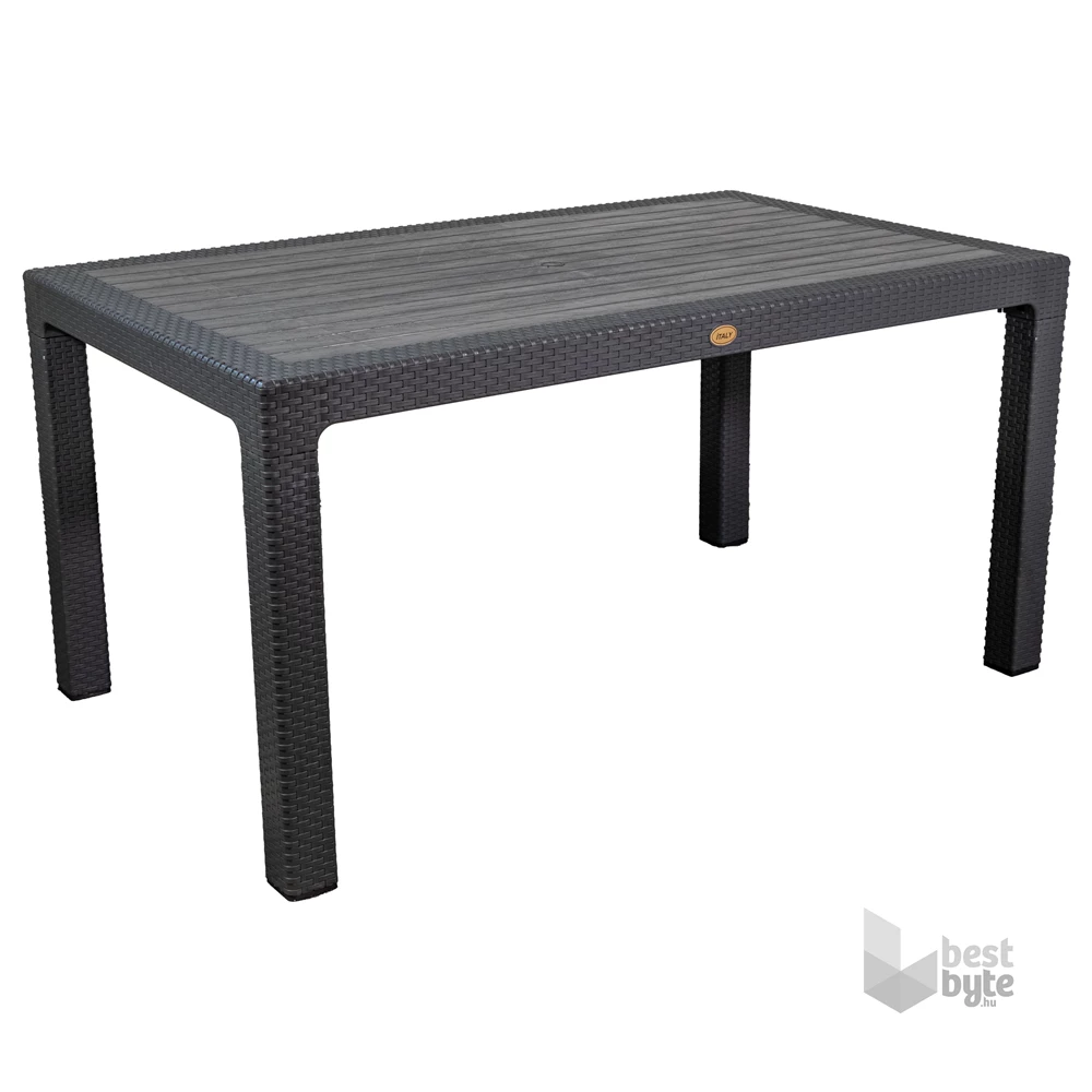 IRIS GF-210A ECO antracit műanyag kerti asztal rattan 90x150cm