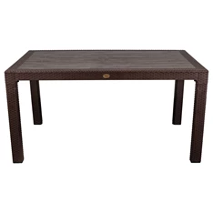 IRIS GF-210BR ECO barna műanyag kerti asztal rattan 90x150cm