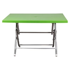 IRIS GF-230G ECO összecsukható zöld asztal fém lábbal 70x120 cm