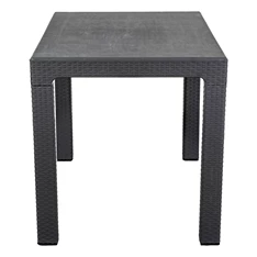 IRIS GF-240A ECO antracit műanyag kerti asztal rattan 70x100cm
