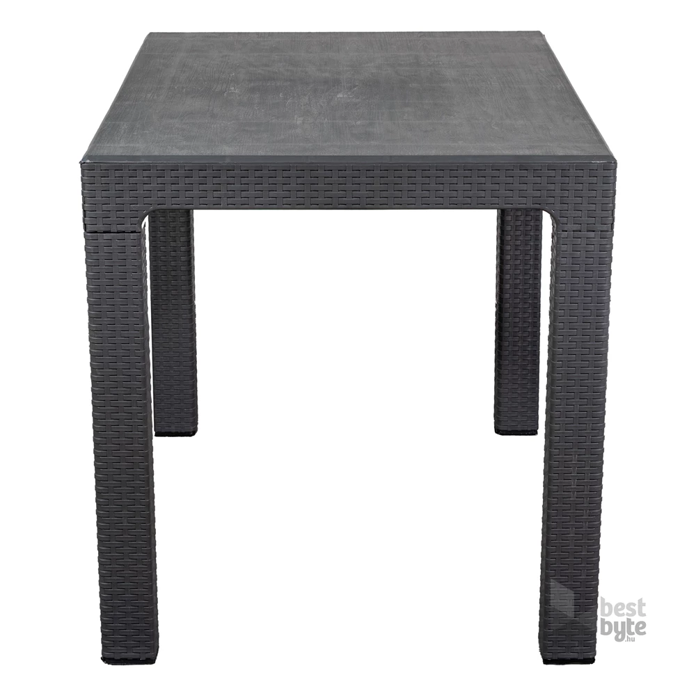 IRIS GF-240A ECO antracit műanyag kerti asztal rattan 70x100cm