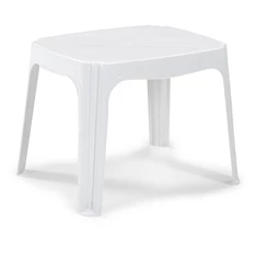 IRIS GF-500W Mono Coffee fehér műanyag kerti kisasztal, napágy mellé is 49x39x40cm