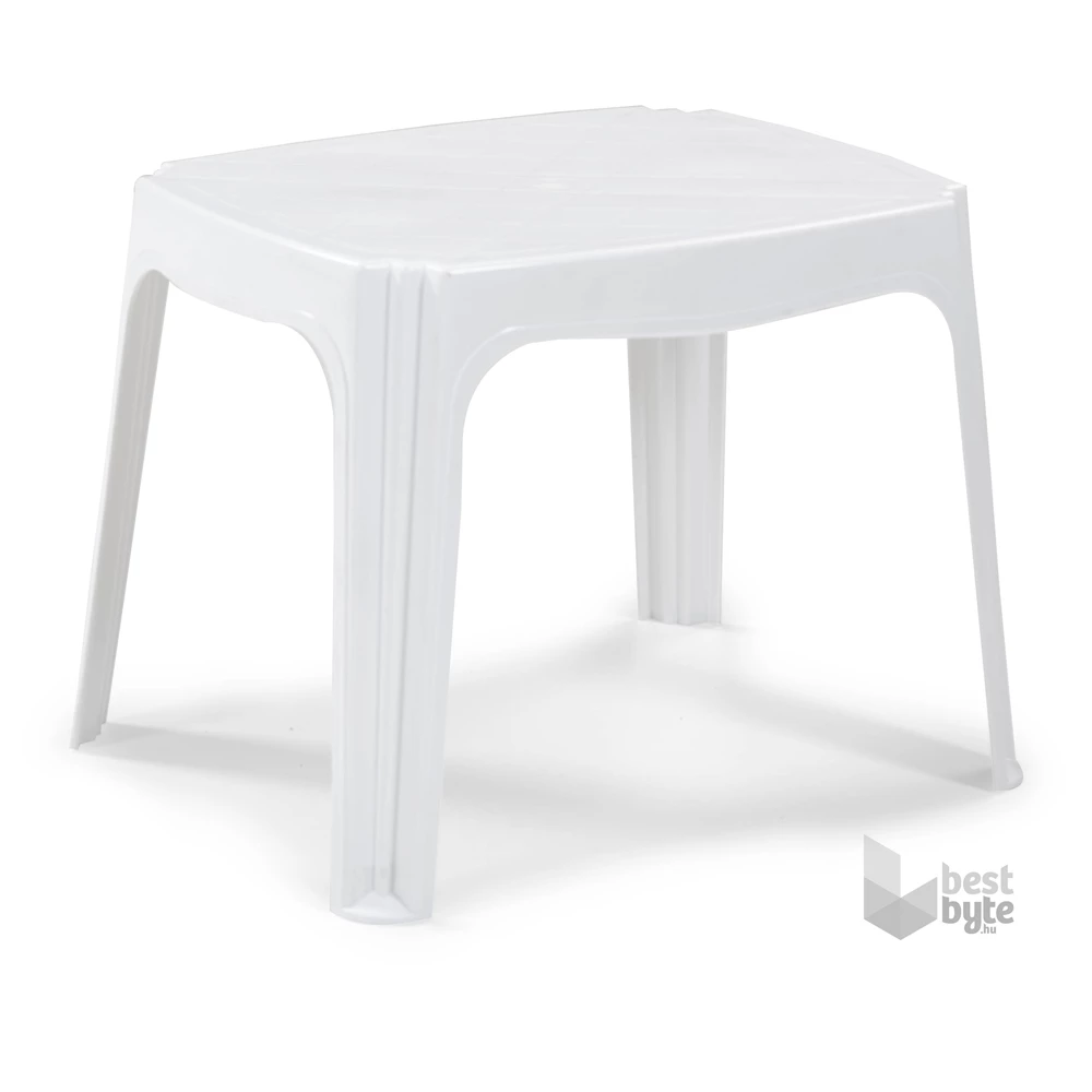 IRIS GF-500W Mono Coffee fehér műanyag kerti kisasztal, napágy mellé is 49x39x40cm