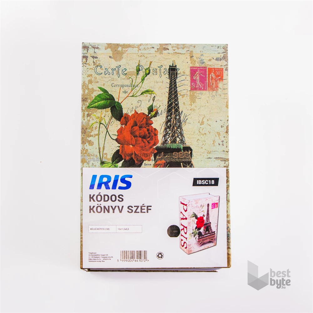 IRIS IBSC18 kóddal nyitható könyv széf 180x115x55mm