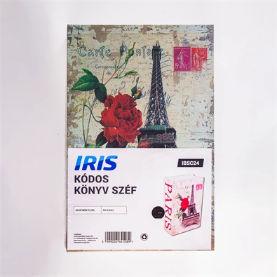 IRIS IBSC24 kóddal nyitható könyv széf 240x155x55mm