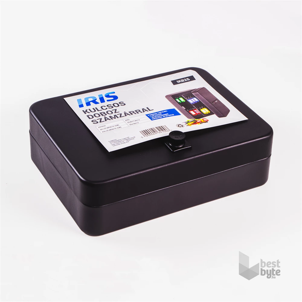 IRIS IKB25 48 db kulcshoz kóddal nyitható fali kulcsdoboz 250x180x75mm
