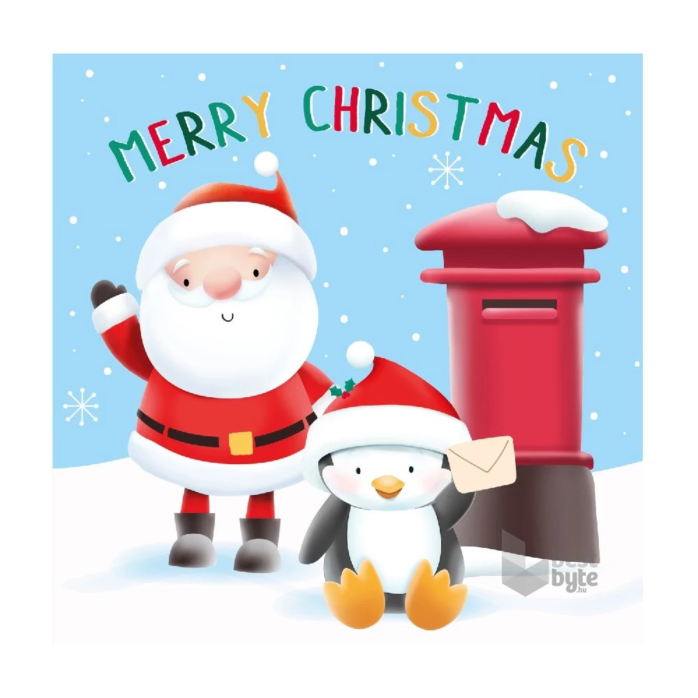 IRIS Karácsonyi ajándék kártya 20db/csomag 2 féle, 10-10db/ minta, 10x10cm