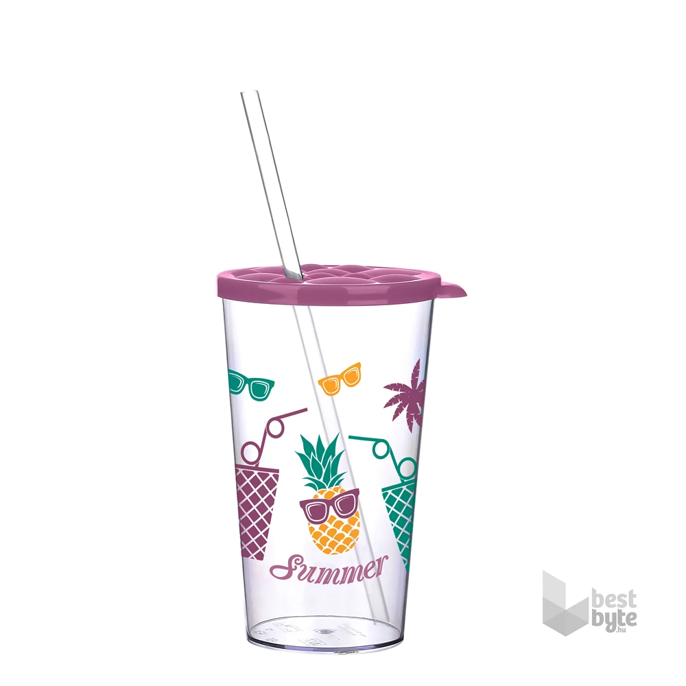 IRIS LIMESHAKE BUBBLE pohár tetővel, szívószállal 700ml AP-9449