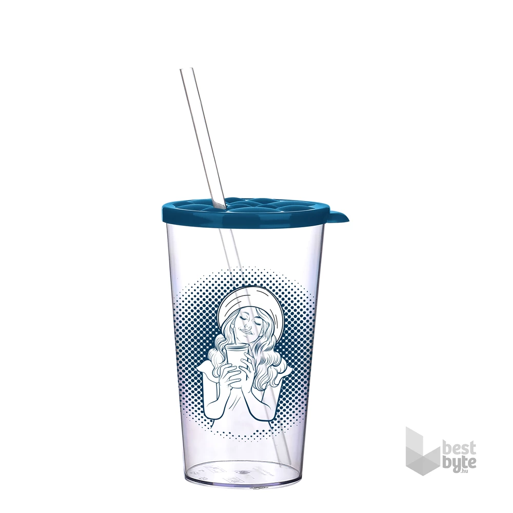 IRIS LIMESHAKE BUBBLE pohár tetővel, szívószállal 700ml AP-9449