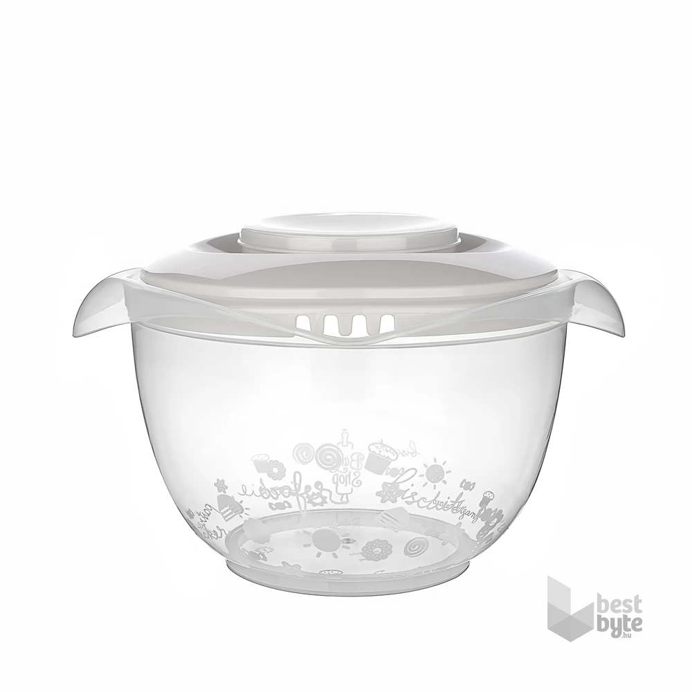 IRIS MIXIT keverő, habverő tál fedővel 3.000ml AP-9249