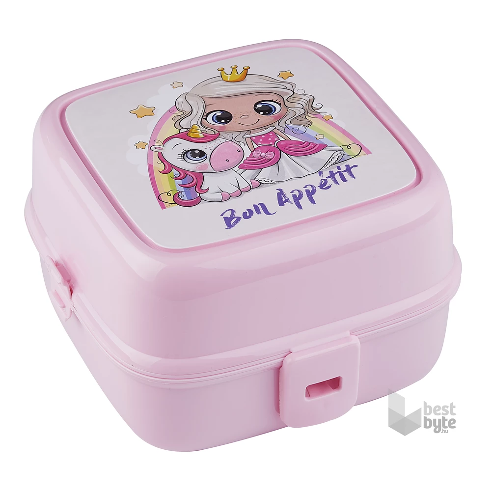 IRIS G-400 PORKY ételes doboz kanállal és villával 150x155x95mm