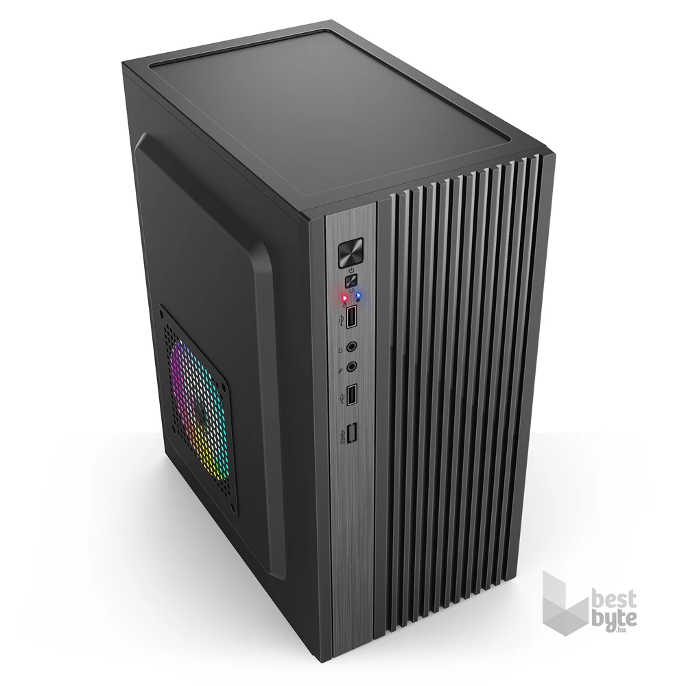 IRIS Q2517 fekete (táp nélküli) mATX számítógépház