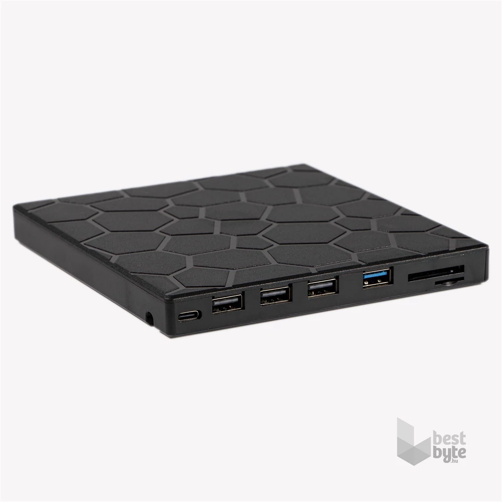 IRIS ROCK EXTERNAL Blu-Ray író, 8in1, USB 3.0, Read/write:CD/VCD/DVD/BD, tálcás, DVD-RW, fekete