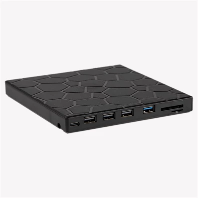 IRIS ROCK EXTERNAL Blu-Ray író, 8in1, USB 3.0, Read/write:CD/VCD/DVD/BD, tálcás, DVD-RW, fekete