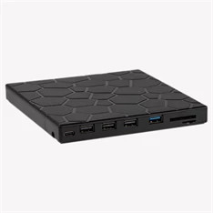 IRIS ROCK EXTERNAL külső DVD író, 8in1, USB 3.0, Read/write:CD/VCD/DVD, tálcás, DVD-RW, fekete