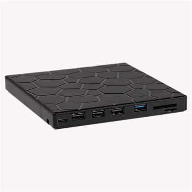 IRIS ROCK EXTERNAL külső DVD író, 8in1, USB 3.0, Read/write:CD/VCD/DVD, tálcás, DVD-RW, fekete