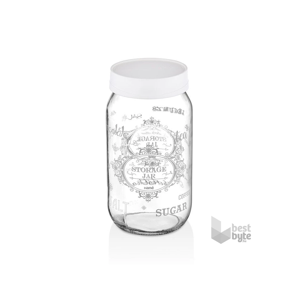 IRIS Retro üveg fűszertartó 1.000ml, fehér színű HN-1411