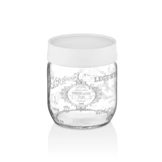 IRIS Retro üveg fűszertartó 425ml, fehér színű HN-1409