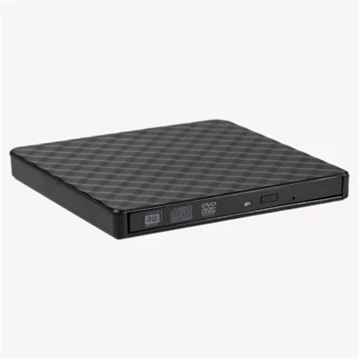 IRIS SQUARE EXTERNAL külső DVD író, USB 3.0, Read/write:CD/VCD/DVD, tálcás, DVD-RW, fekete