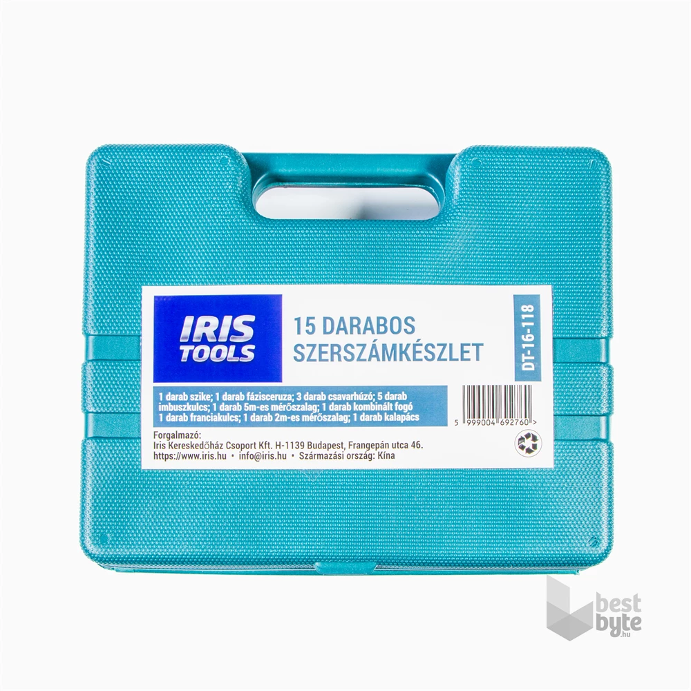 IRIS TOOLS DT-16-118 15 darabos szerszámkészlet + táska