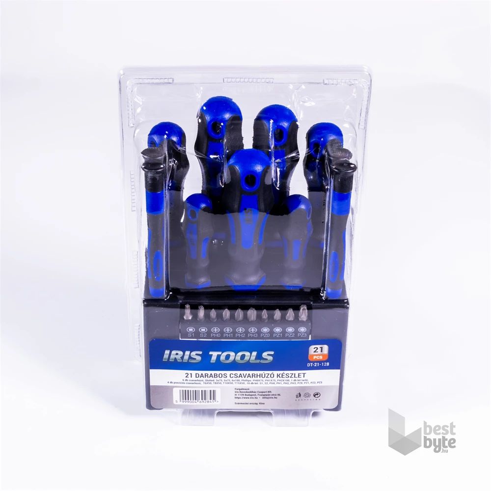 IRIS TOOLS DT-21-128 21 darabos csavarhúzó készlet