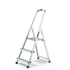 IRIS TOOLS HL-300-3S 3 (2+1) lépcsős alumínium létra, összecsukható, 125 kg teherbírás