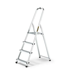 IRIS TOOLS HL-400-4S 4 (3+1) lépcsős alumínium létra, összecsukható, 125 kg teherbírás