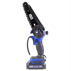 IRIS TOOLS ITCM-100 Akkus olajozós láncfűrész, ágvágó szett (táska + fűrész + 2 akku + töltő), 21V, 15 cm vágási hossz